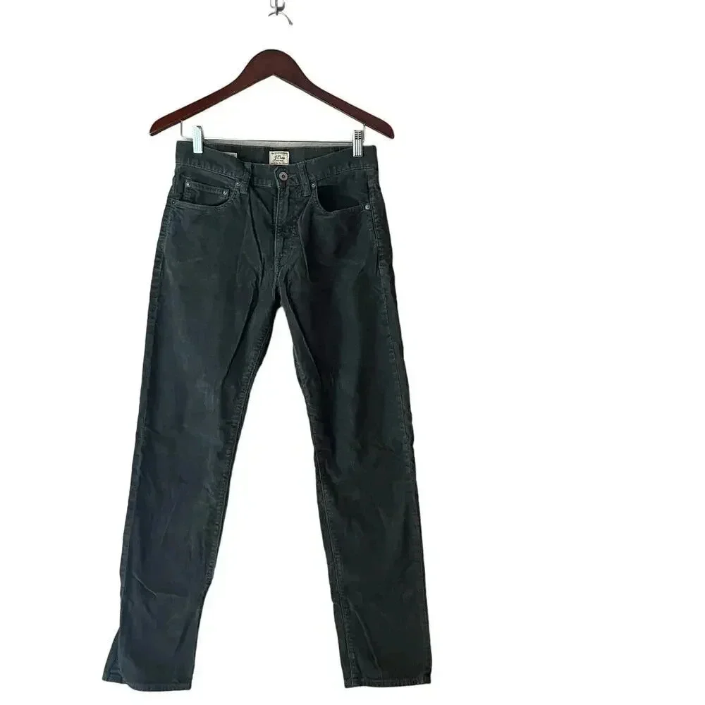 J. Crew Corduroy Pants Men’s 28 32 Straight Leg Gray